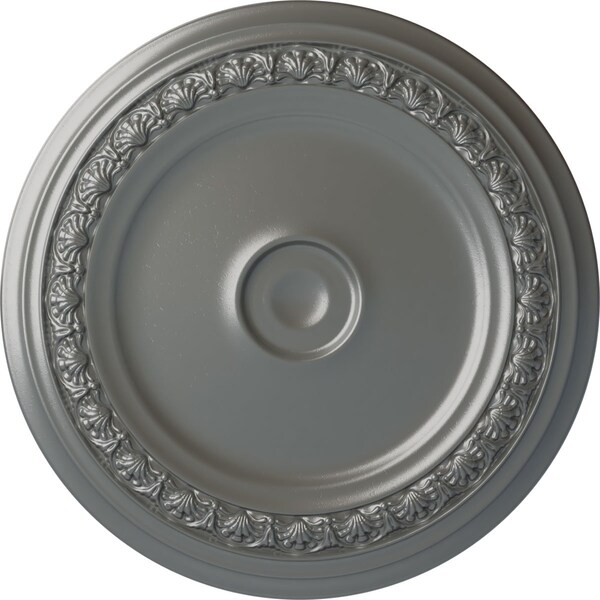 Ekena Millwork Carlsbad Ceiling Medallion (Fits Canopies up to 5 1/2"), Hand-Painted Silver, 31 1/8"OD x 1 1/2"P CM31CASLS - main